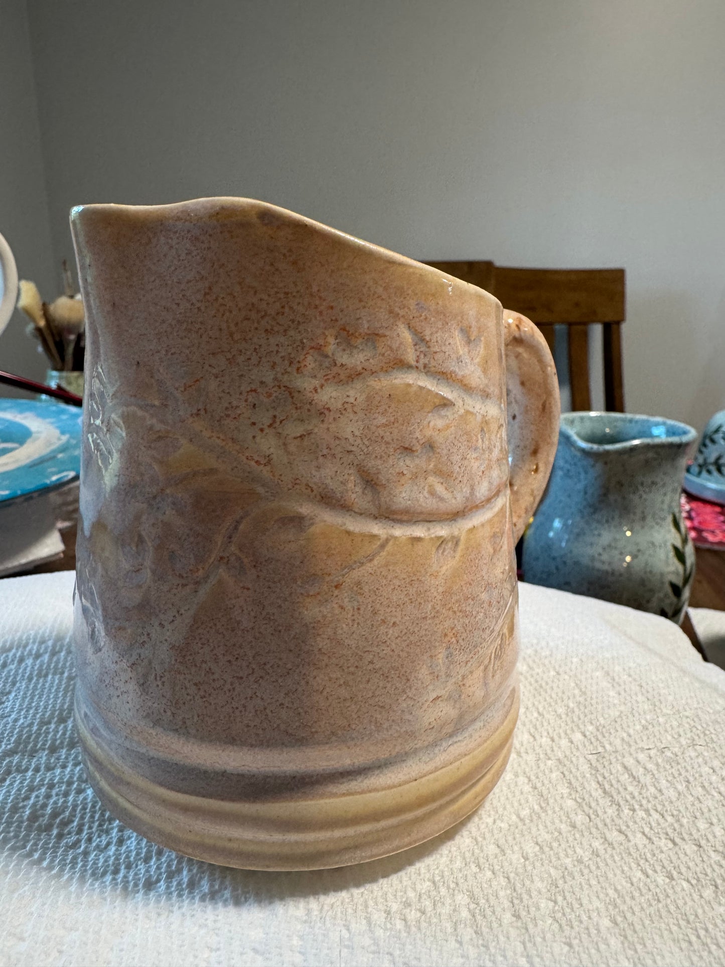 Small Carved Pitcher